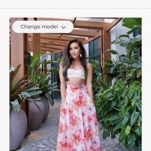 BALIA WEAR SHOW SKIRT SUNSET BLOOM ONE SIZE FITS MOST RETAIL $165 RESORT WEAR